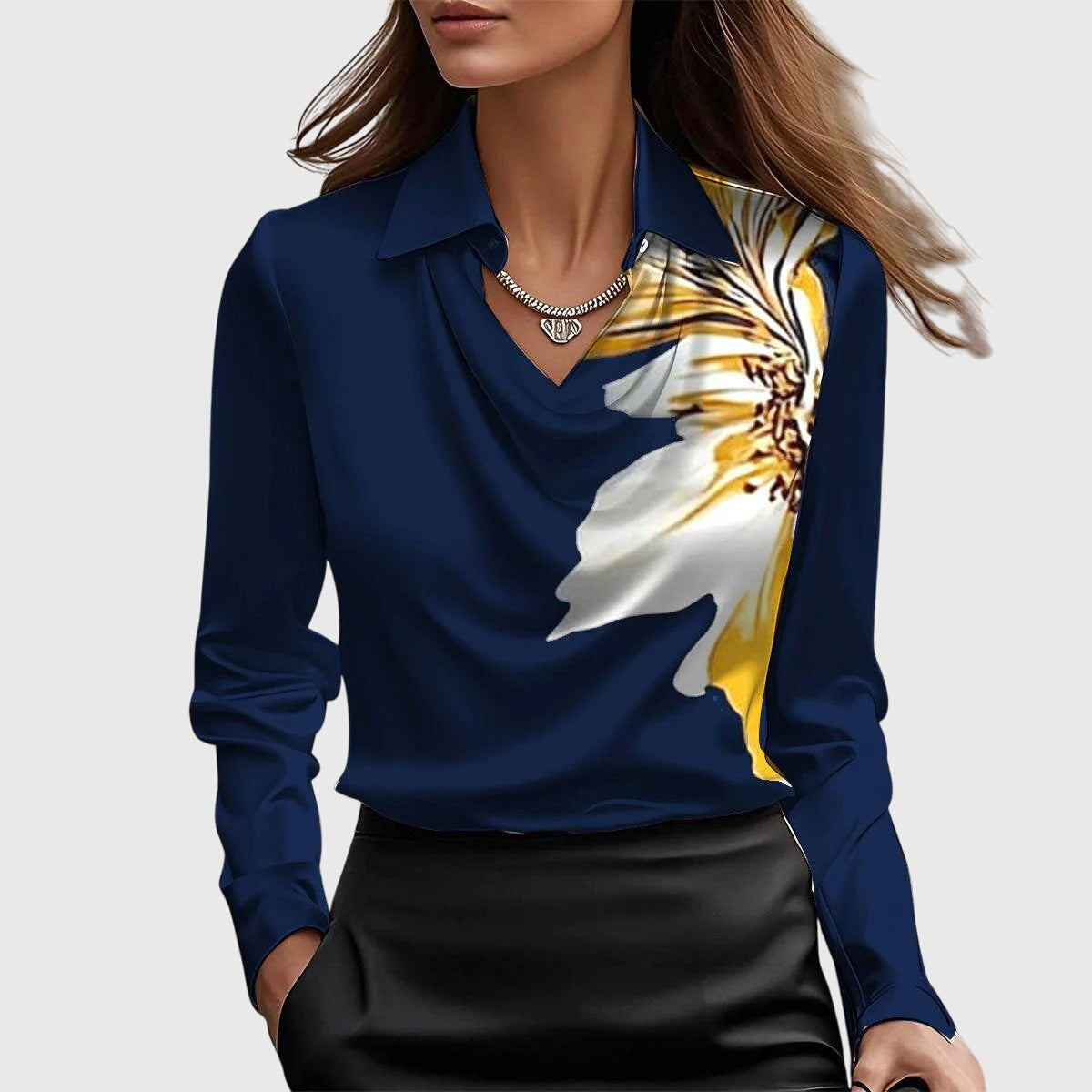 Blusa Silvia Plisada