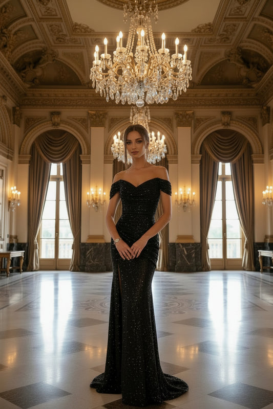Nocturna | Vestido Maxi Negro Noche