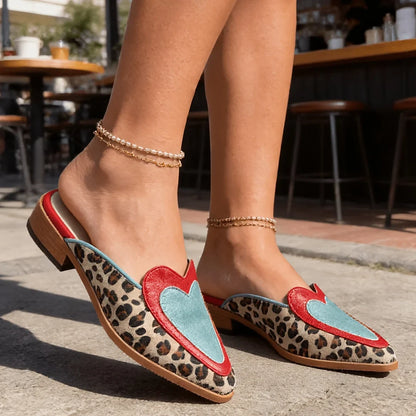 Mules Leopardo Perla