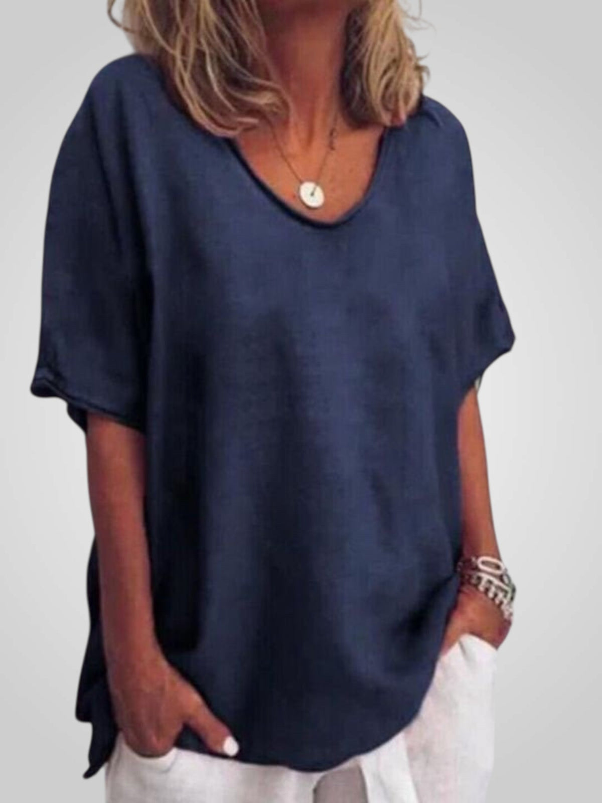 Blusa Fluida Marina