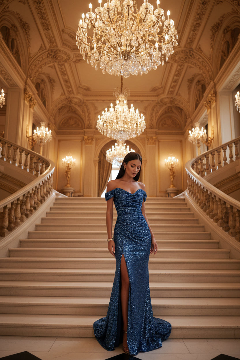 Sirena | Vestido Maxi Azul Zafiro