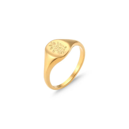 Anillo Grabado Violeta