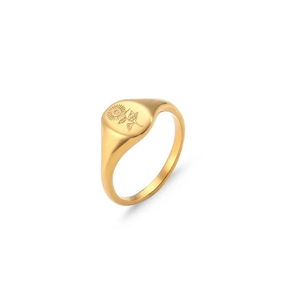 Anillo Grabado Violeta