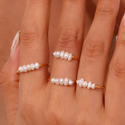Anillo Perla Blasa