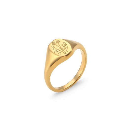 Anillo Grabado Violeta