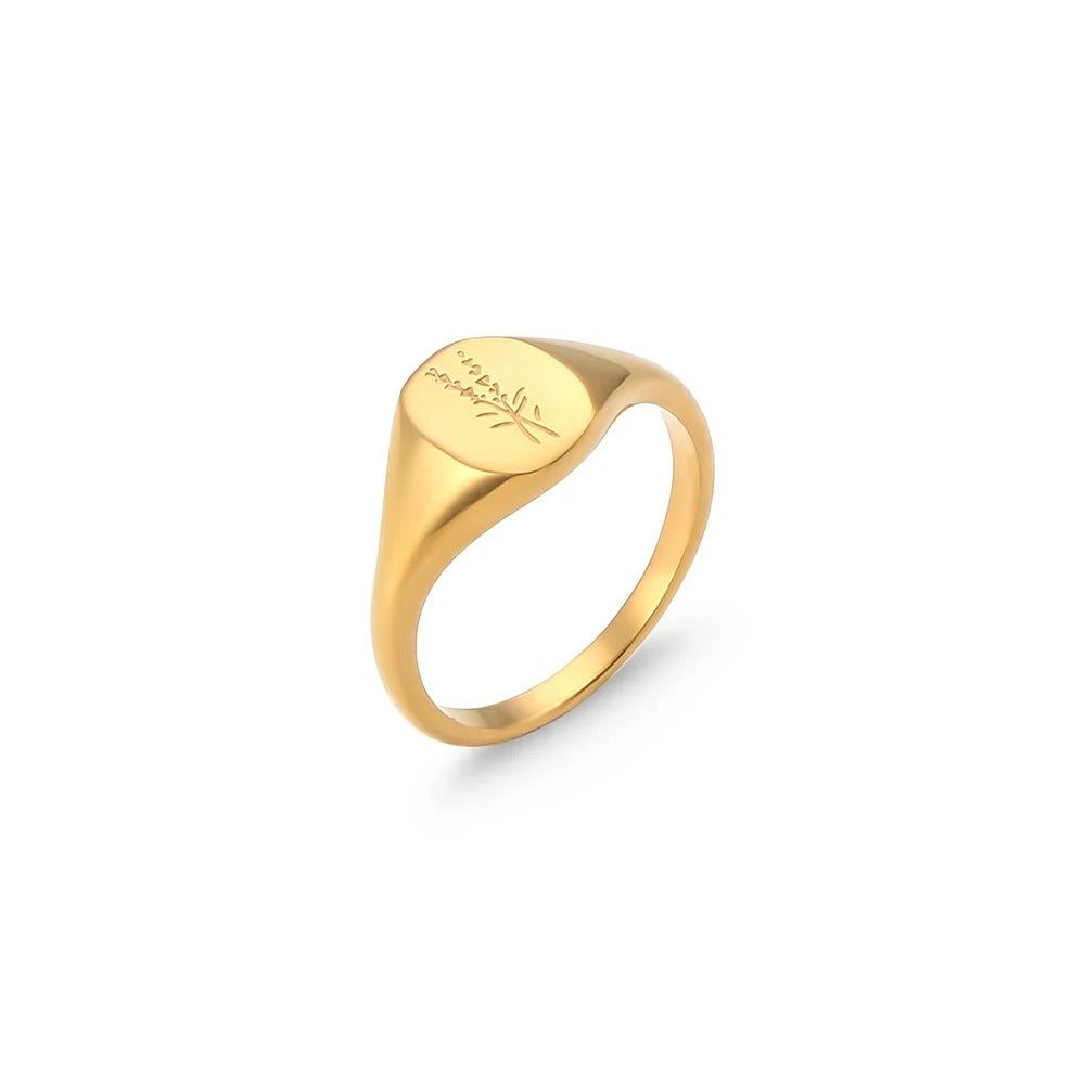 Anillo Grabado Violeta